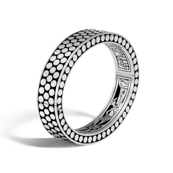 John Hardy Dot Hinged Silver Cuff Bracelet